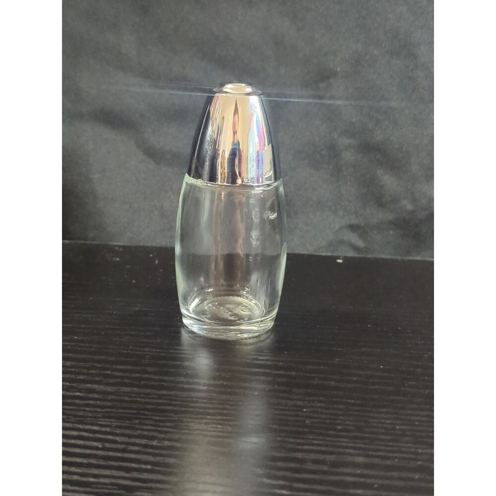 GEMCO  Silver Metal 3.5in Top Clear Glass Bottle